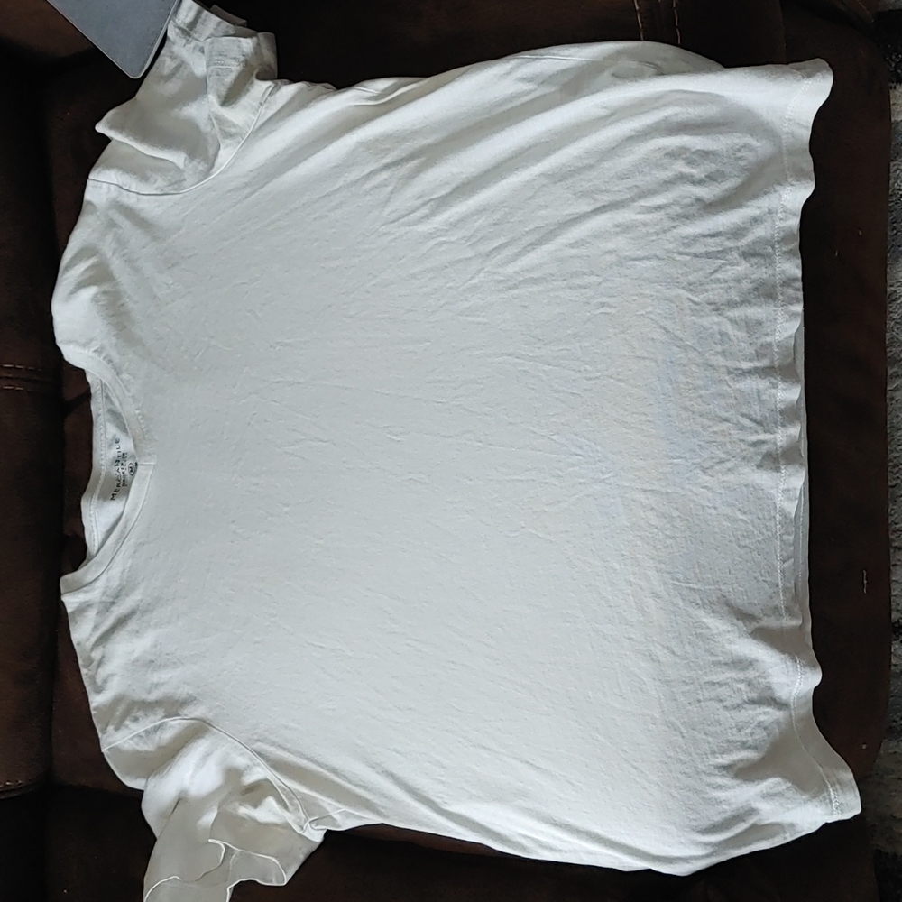 white,V cut, j.crew (Mercantile), medium